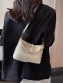 Small Bucket Bag Litchi Embossed Minimalist