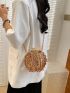 Mini Evening Bag Beaded Sign Chain Strap