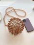 Mini Evening Bag Beaded Sign Chain Strap