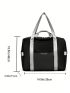 Letter Patch Decor Travel Bag Double Handle