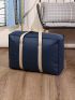 Colorblock Storage Bag Double Handle For Daily & Home