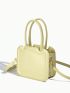 Mini Square Bag Yellow Double Handle For Daily