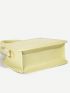 Mini Square Bag Yellow Double Handle For Daily