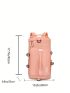 Letter Graphic Travel Bag Sporty Pink