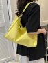 Minimalist Shoulder Tote Bag Without Bag Charm