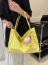 Minimalist Shoulder Tote Bag Without Bag Charm