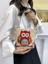 Cat Pattern Square Bag Double Handle