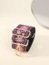 Adjustable Bag Strap Geometric Jacquard Polyester