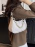 Faux Pearl Decor Hobo Bag Fashion