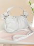 Knot Detail Ruched Bag Zipper Fashion