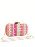 Mini Straw Bag Colorblock For Vacation