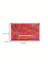 Color Block Envelope Bag Chevron Detail Flap PU Fashionable