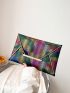Medium Flap Envelope Bag Colorblock Chevron Pattern For Daily Life
