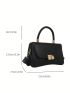 Small Novelty Bag Black Metal Decor Flap For Daily