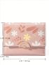 Floral Graphic Small Wallet Metal Decor