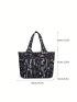Letter & Mountain Graphic Shopper Bag Casual