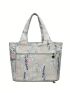 Letter & Mountain Graphic Shopper Bag Casual