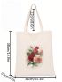 Small Shopper Bag Floral Graphic Preppy