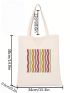 Small Shopper Bag Colorblock Striped Detail