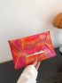 Geometric Pattern Envelope Bag Medium Flap