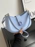 Solid Color Hobo Bag Minimalist Style