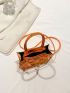 Mini Square Bag Embossed Detail Metallic Funky