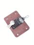 Genuine Leather Key Case Solid Color