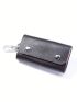 Genuine Leather Key Case Solid Color