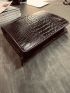 Crocodile Embossed Clutch Bag
