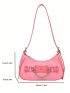 Medium Hobo Bag Two Tone Chain Decor