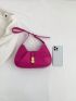 Medium Hobo Bag Hot Pink Fashionable For Daily