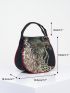 Mini Novelty Bag Sequins Decor Top Handle