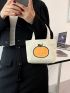 Mini Square Bag Orange Pattern With Wallet For Daily