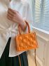 Mini Square Bag Embossed Detail Metallic Funky