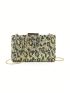 Mini Square Bag Leopard Pattern Chain