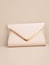 Minimalist Envelope Bag Bag Flap Metal Decor Elegant