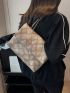 Medium Flap Square Bag Geometric Pattern