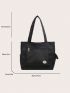 Medium Tote Bag Double Handle Solid Color