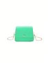 Mini Square Bag Solid Color Flap Chain Strap