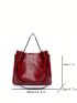 4pcs Bag Set Tote Bag Square Bag Women Purse Solid Color, Best Work Bag For Women