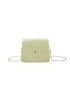 Mini Square Bag Solid Color Flap Chain Strap