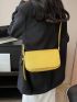 Small Crossbody Bag Solid Color Flap