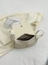 Small Crossbody Bag Solid Color Flap