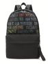 Letter Graphic Casual Daypack Portable