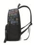 Letter Graphic Casual Daypack Portable