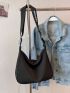 Medium Hobo Bag Nylon Minimalist Black