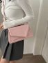 Medium Flap Square Bag Minimalist Pink