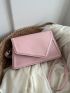 Medium Flap Square Bag Minimalist Pink