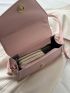 Medium Flap Square Bag Minimalist Pink