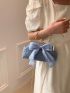 Plaid Pattern Novelty Bag Bow Decor Top Handle For Daily